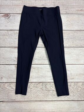 LOFT Navy Ponte Leggings with Smooth Waistband
